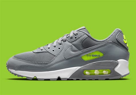 Nike Air Max 90 Grey Silver Neon Green DJ6881-002 | SneakerNews.com