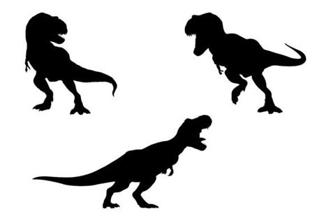 T-rex Silhouette Set Graphic by LooksGoodOnYou · Creative Fabrica