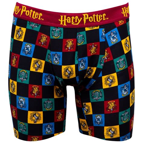 Underboss Mens Harry Potter Hogwarts House Mascots Boxer Brief (Large ...