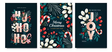 Happy Holidays greeting cards Set 2250636 Vector Art at Vecteezy