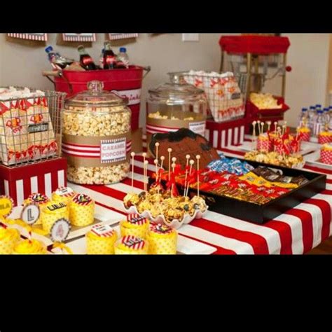 This is one pretty cool Hollywood themed food bar... of course I would jazz it up a taste. Movie ...