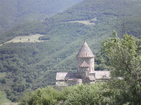 Tatev Monastery, view from the longest funicular way in Europe.