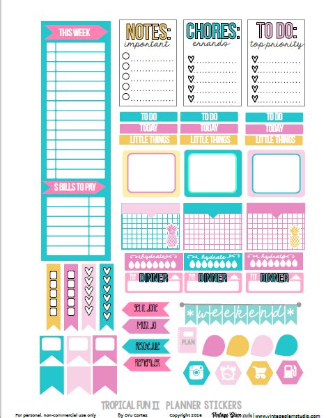 The Ultimate List for Beautiful Free Printable Planner Stickers ...