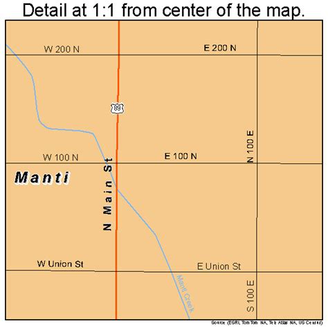 Manti Utah Street Map 4947730