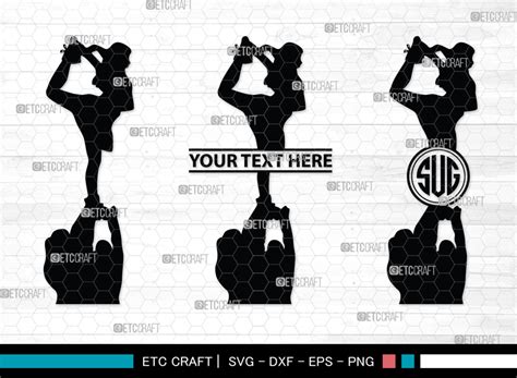 Cheer Stunt Monogram, Cheer Stunt SVG Graphic by ETC Craft Store ...