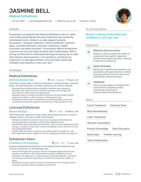 3 Medical Esthetician Resume Examples & How-To Guide for 2024