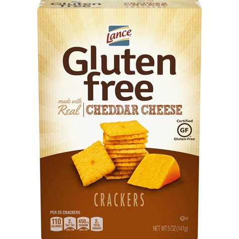 Lance Gluten Free Crackers, Cheddar Cheese, 5 oz Box - Walmart.com ...