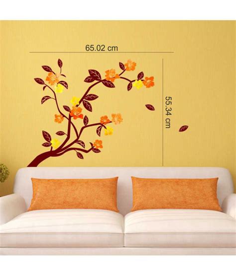 Asian Paints Branch PVC Vinyl Multicolour Wall Sticker - Pack of 1 ...