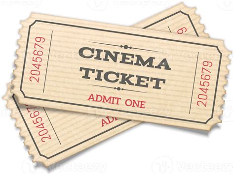 Crossed pair retro cinema tickets 11834995 PNG