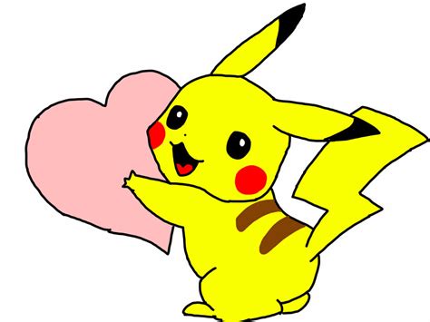 Pikachu with heart ^^ by Ah22783 on DeviantArt