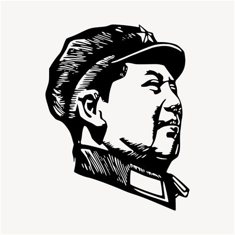 Mao Zedong drawing, Chinese president | Free PSD - rawpixel