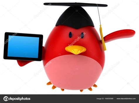 Funny cartoon character with tablet Stock Photo by ©julos 164050568