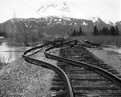 1964 alaska earthquake photos | bed and rail damage at Portage following the March 27 1964 ...