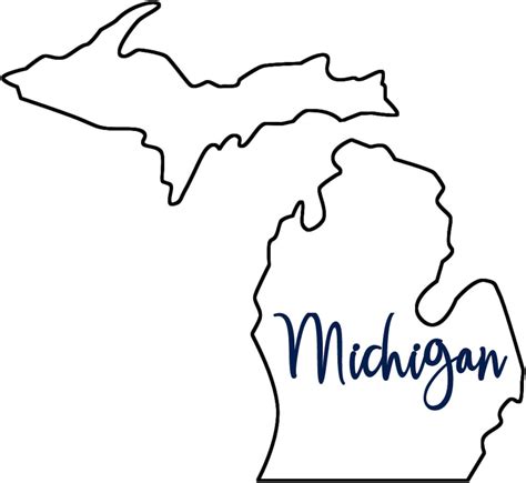 Michigan State Map SVG Michigan Map SVG Cricut Cut Files | Etsy