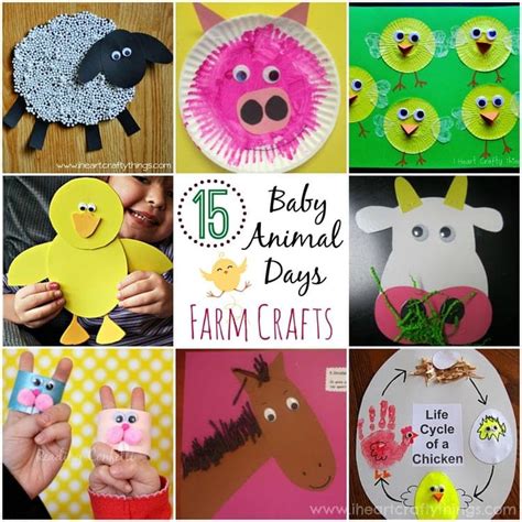 15 Baby Animal Days / Farm Crafts For Kids - I Heart Crafty Things