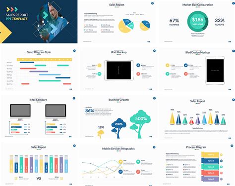 FREE PPT | Professional Sales Report Presentation Template