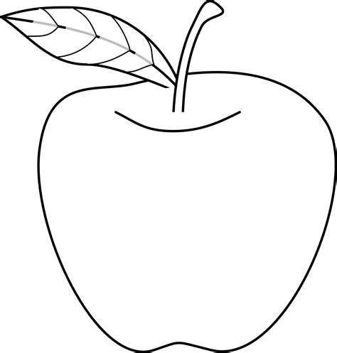 Apple Outline Drawing at PaintingValley.com | Explore collection of Apple Outline Drawing