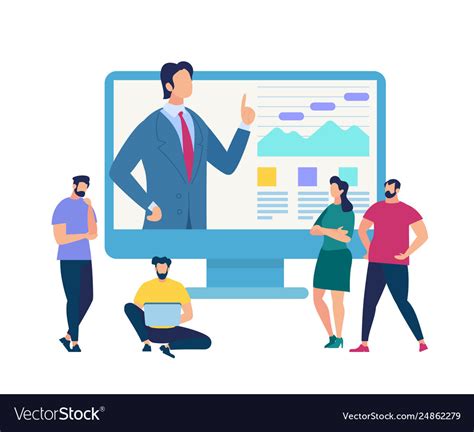 Business training event remote corporate teaching Vector Image