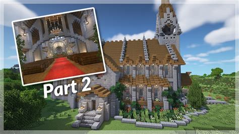 Minecraft: How to Build a Medieval Church | Church Tutorial - Part 2 (No Mods) - YouTube