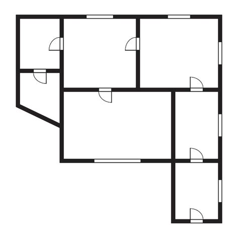 Premium Vector | Apartment architectural plan top view of floor plan ...