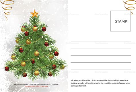 Santa Christmas Postcard Template in Adobe Photoshop