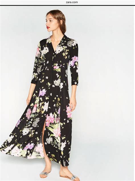 Zara long floral dress | Zara floral dress, Maxi dresses casual, Zara maxi dress