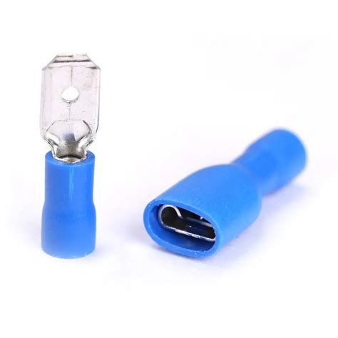 High Quality Blue 50pcs Male+50pcs Female Spade Blade Connectors ...