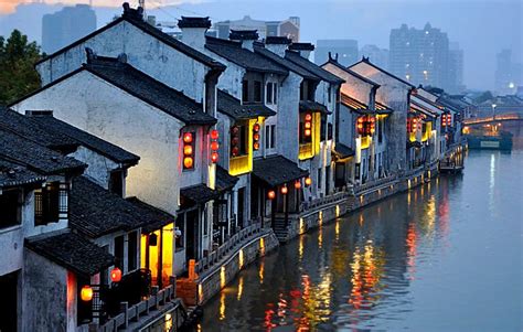 Wuxi Canal sunset- China | Wuxi, China image, China travel