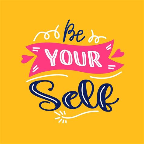 be your self. Quote. Quotes design. Lettering poster. Inspirational and ...