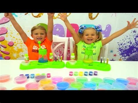 Diana and Roma Slime play together and have a make giant slime - YouTube