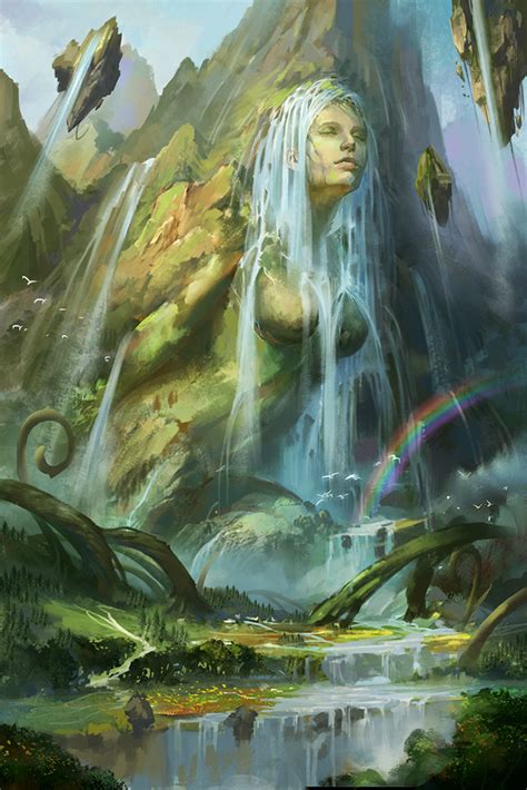 ArtStation - Gaia, Ye Fan | Fantasy art landscapes, Mythical creatures ...