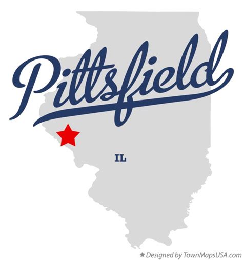 Map of Pittsfield, IL, Illinois