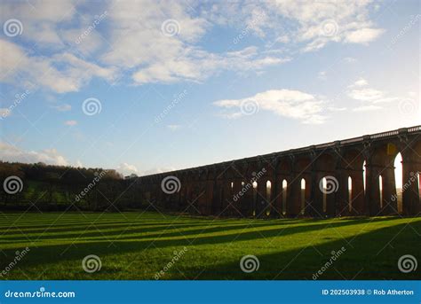 The Sun Casting Long Shadows at the Balcombe Viaduct Across the River Ouse Stock Photo - Image ...