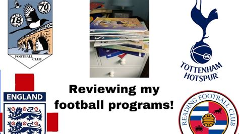 Reviewing my football programs! - YouTube