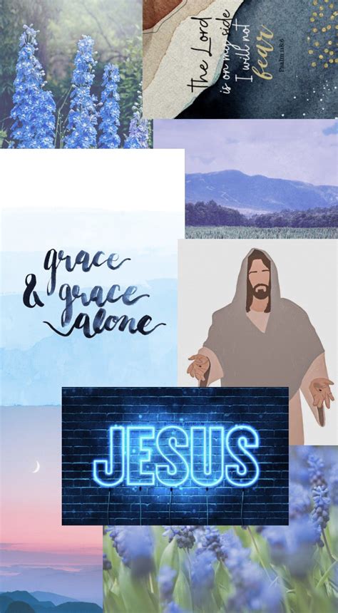 Blue Jesus aesthetic wallpaper | Psalm 118 6, Grace alone, Jesus