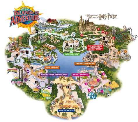 Map Universal Studios Orlando Harry Potter World