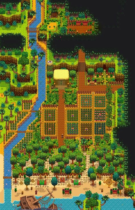 Ginger Island Farm layout | Stardew valley, Insel, Layout