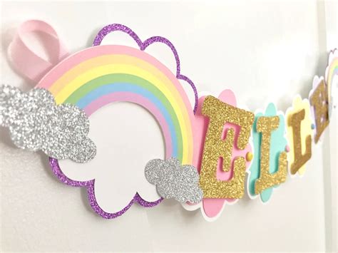 Rainbow Birthday Banner Rainbow Birthday Decorations - Etsy