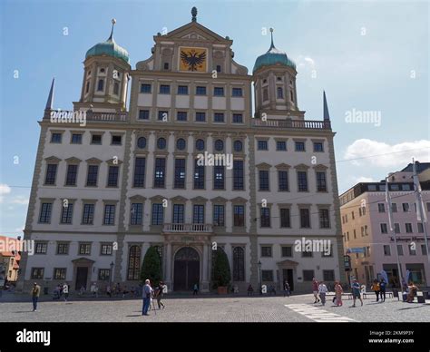 Augsburg Town Hall, Augsburger Rathaus, Rathausplatz, Augsburg,Bavaria,Germany,Europe Stock ...