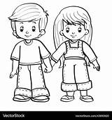 Boy And Girl Sketch sketch template