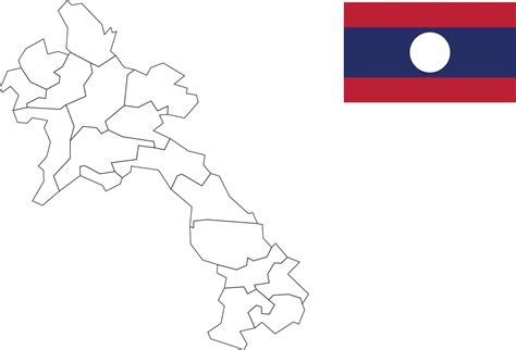 map and flag of Laos 10199523 Vector Art at Vecteezy