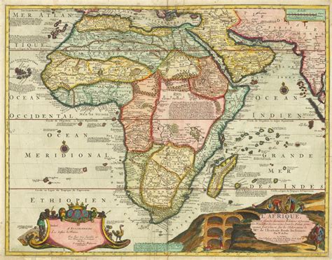 1700s Map Of West Africa Negroe Land European Map Ancient Maps | Images ...