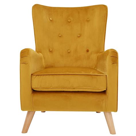 Fransen Chair - Ochre | Dunelm | Armchair, Loft furniture, Patterned chair