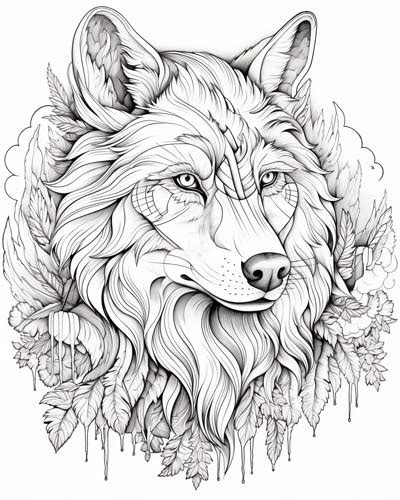 Free Printable Wolf Coloring Pages For Tweens