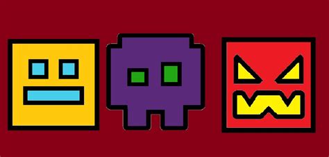 Geometry Dash cubes (PNG) by ewanlow2007 on DeviantArt