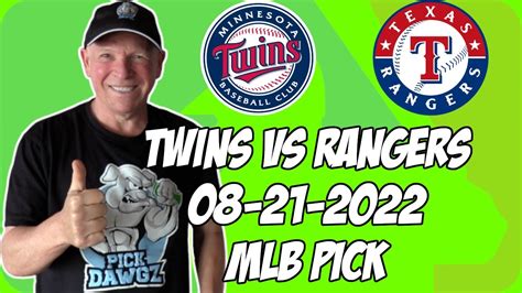 Minnesota Twins vs Texas Rangers 8/21/22 MLB Free Pick Free MLB Betting Tips - YouTube