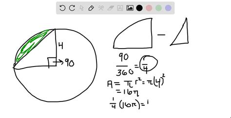 SOLVED:Find the area of each shaded region. Point O marks the center of a circle.