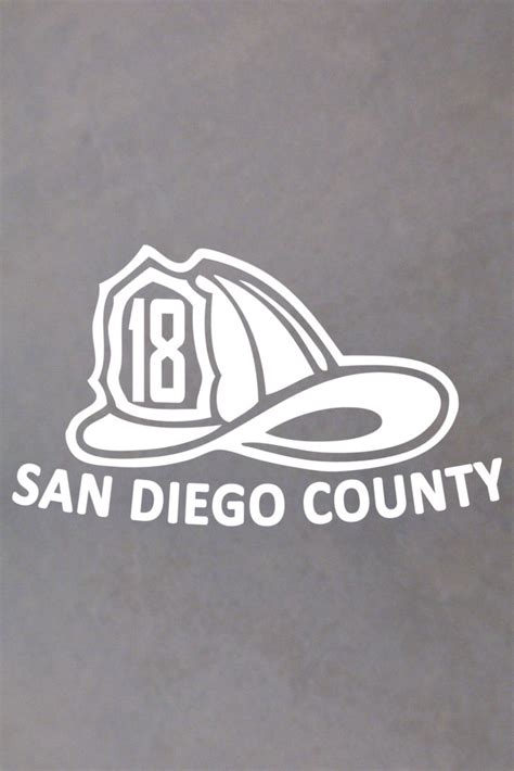 Custom Fire Department Helmet Decal - San Diego Sticker