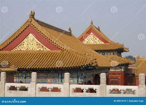 Forbidden city roofs stock image. Image of temple, china - 4051419