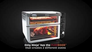 Ninja 12-in-1 Smart Double Oven, FlexDoor, Smart Thermometer, Smart Finish, Rapid Top Oven ...